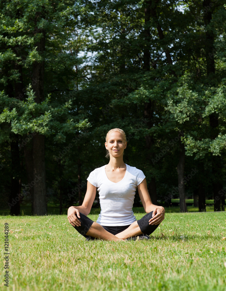 Beautiful woman doing yoga exercises Beautiful woman doing yoga exercises