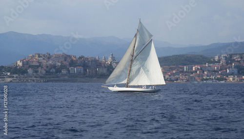 Sail boat in old style