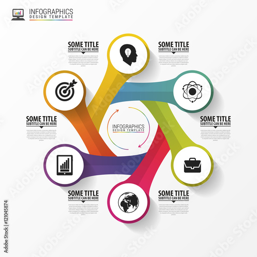 Infographic business concept. Template for cycle diagram. Vector