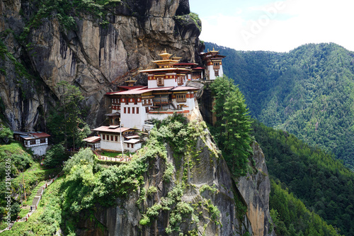 A view of Paro Taksang monastery in Paro, Bhutan photo