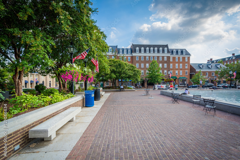 Naklejka premium Rynek na Starym Mieście w Aleksandrii w stanie Wirginia.