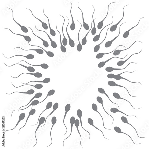 Vector background sperm that runs towards the egg, Competition c