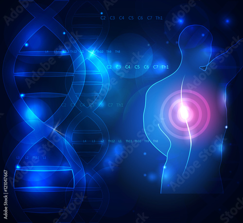 Back pain abstract scientific background