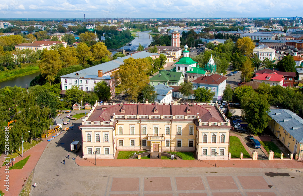 Obraz premium Aerial View of Kremlin Square, Vologda, Russia