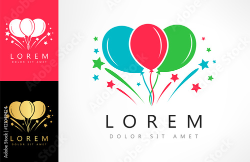 balloons and fireworks logo