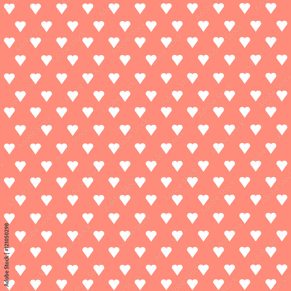 Seamless vector pattern with white hearts on pastel background Seamless vector pattern with white hearts on pastel background
