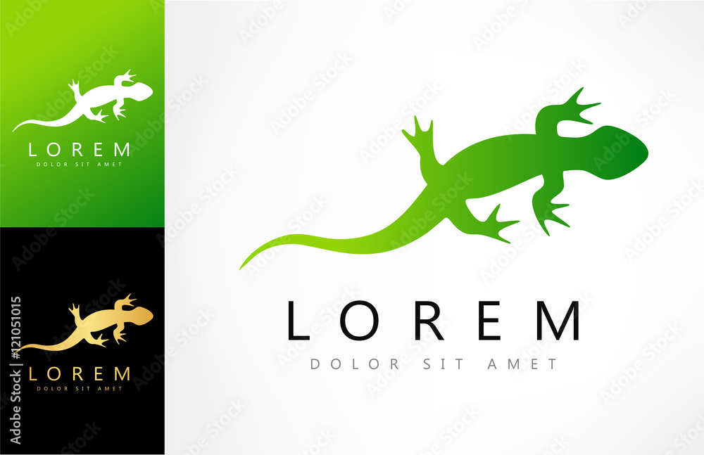 Naklejka premium Lizard vector logo
