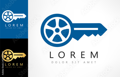 Car keys vector. Car logo.