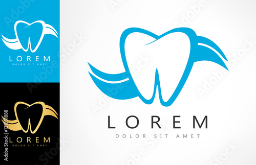 tooth logo. vector illustration. 