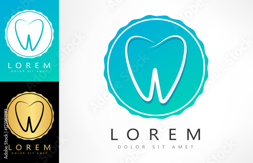tooth logo. vector illustration. 