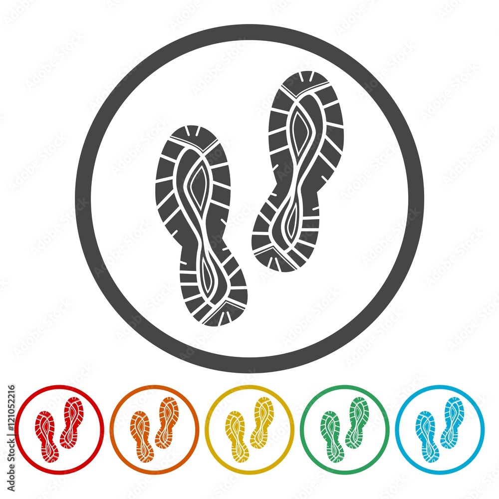 Shoes print icon. Vector illustration. Shoes print icon. Vector illustration.