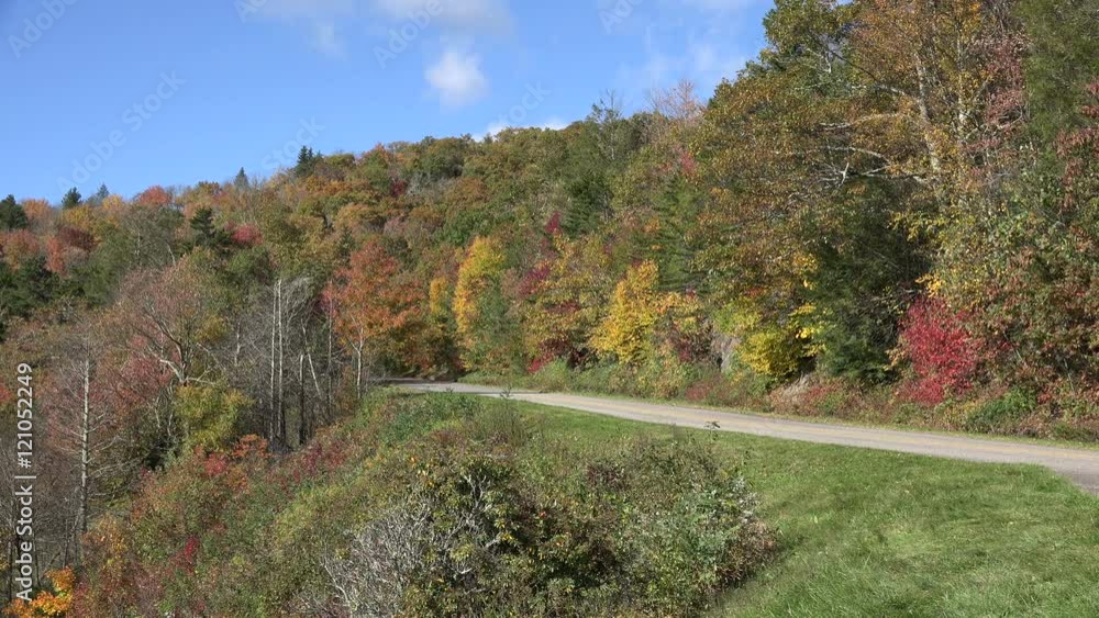 Blue Ridge Parkway road in the Fall, Ashville, NC Blue Ridge Parkway road in the Fall, Ashville, NC