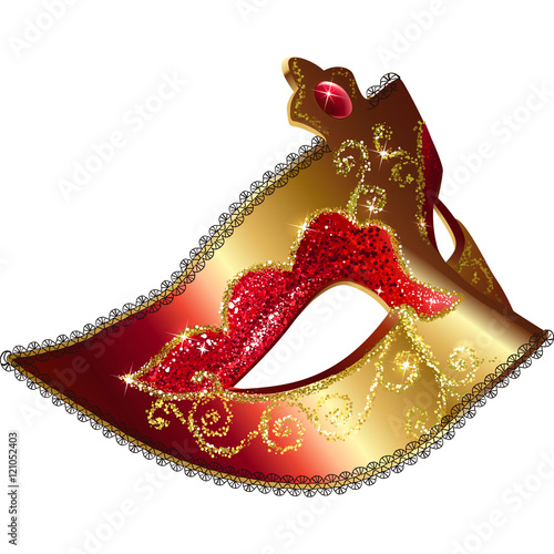Isolated Venician carnival mask