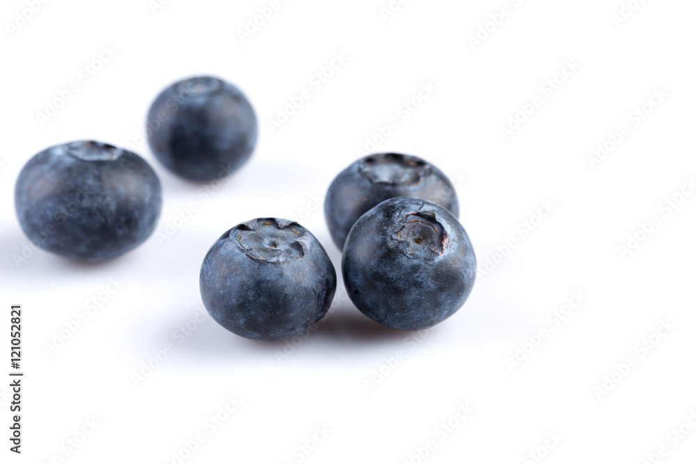 Blueberries on white background Blueberries on white background