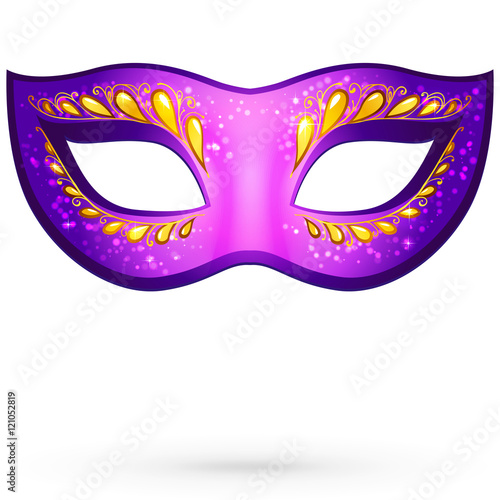 Vector violet venitian carnival mask