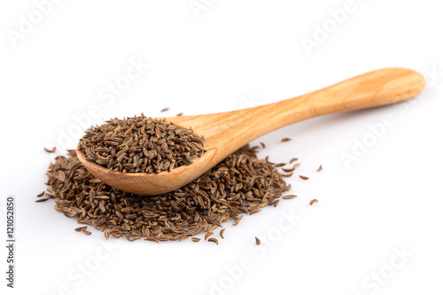 Caraway seeds in spoon
