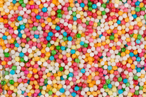 Shot of colorful sugar balls