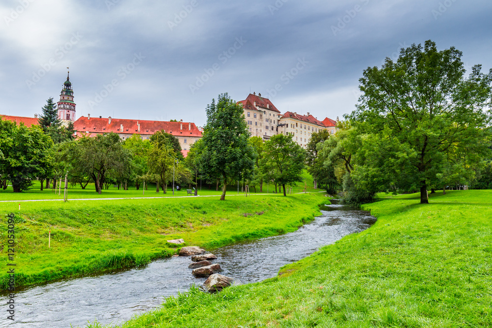 Fototapeta Beautiful old town at Cesky Krumlov, Czech Republic. UNESCO World Heritage Site.