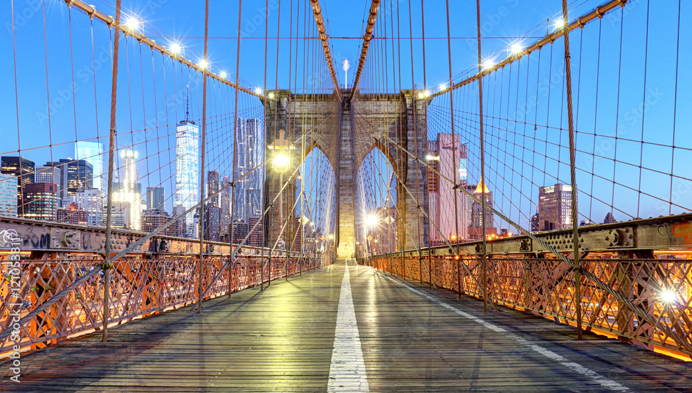 Obraz premium Most Brookliński, NYC, nikt