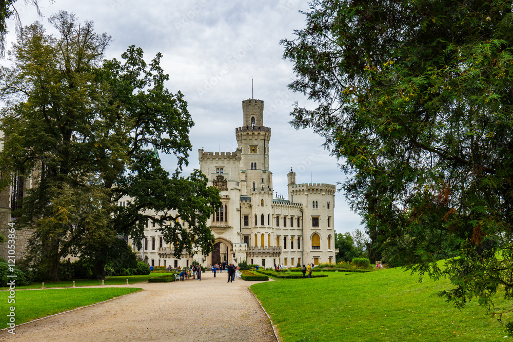 Fototapeta premium The Hluboka Castle in Hluboka nad Vltavou, Czech Republic