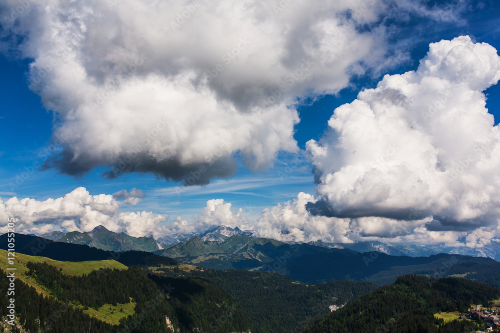 Clouds above French Alps