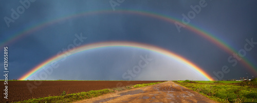 Rainbow panorama photo