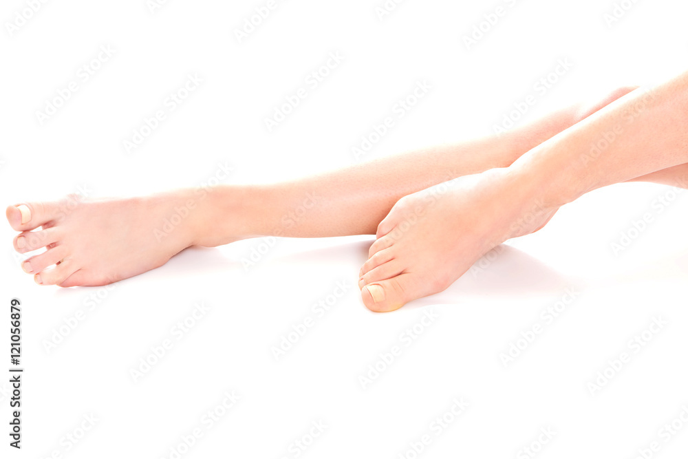 Close up of female feet.