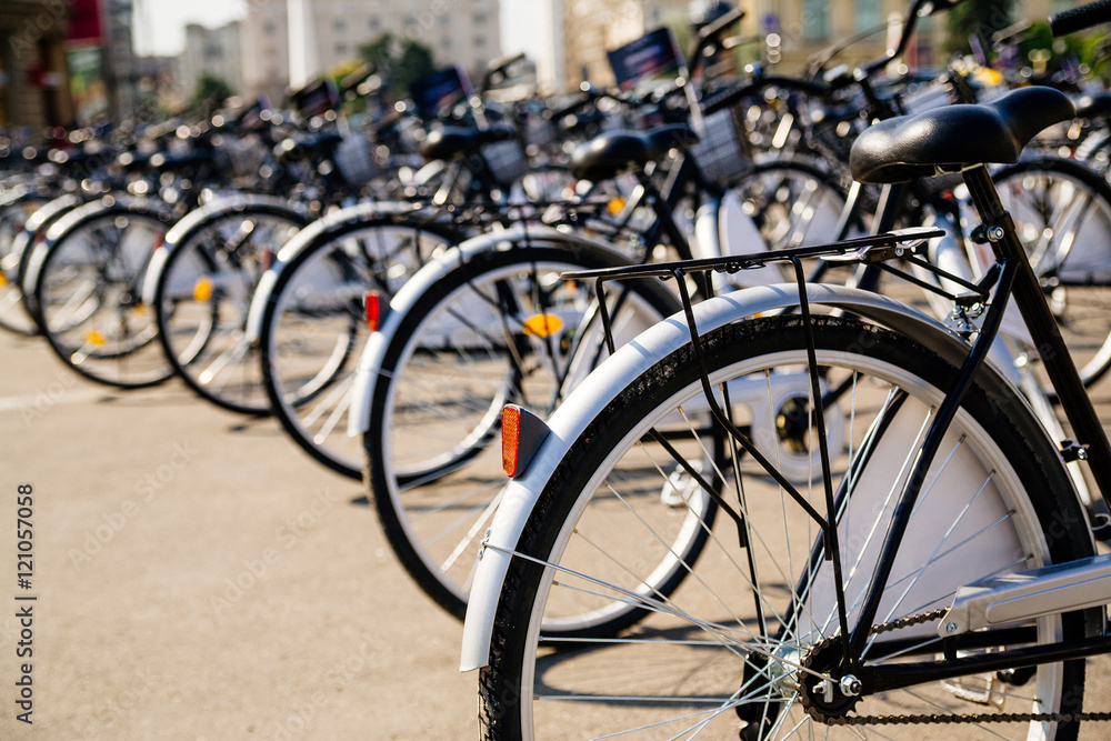 Fototapeta premium Bikes in a row