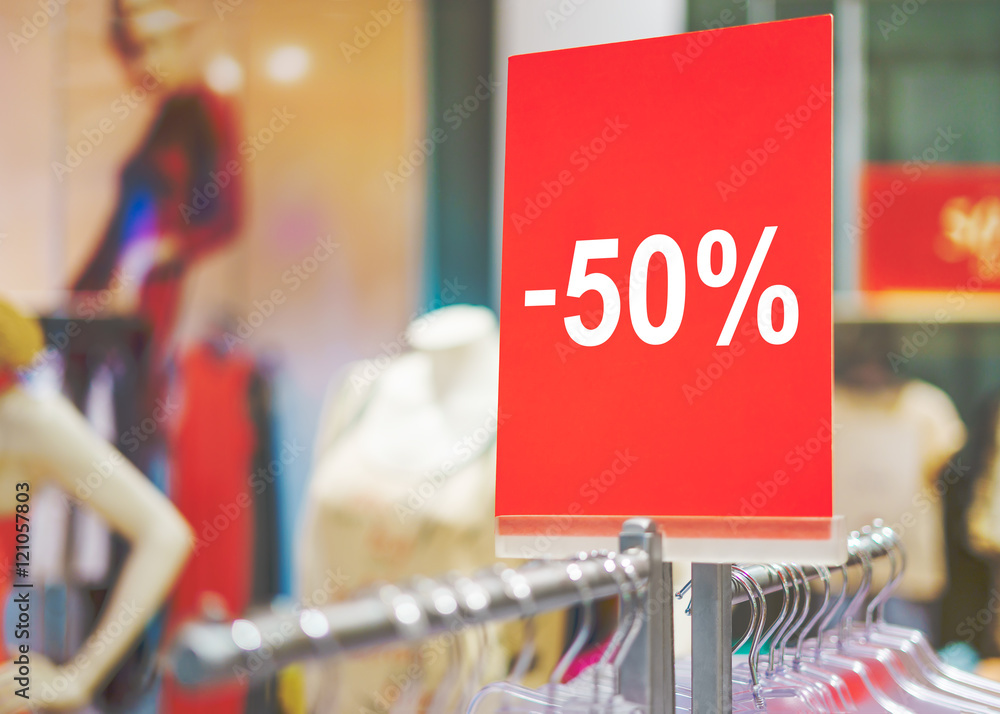 The final sale at a clothing boutique. Large discounts
