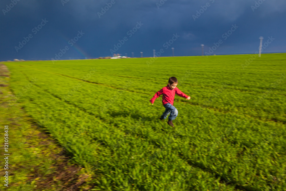 Running boy