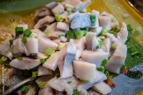 herring fish prepared for dinner