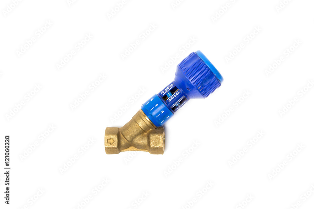 Balancing valve isolated on white background Balancing valve isolated on white background