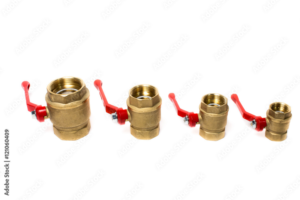 Ball valves isolated on white background Ball valves isolated on white background