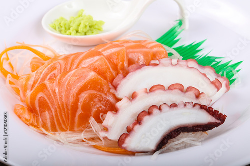 Salmon and Octopus sashimi