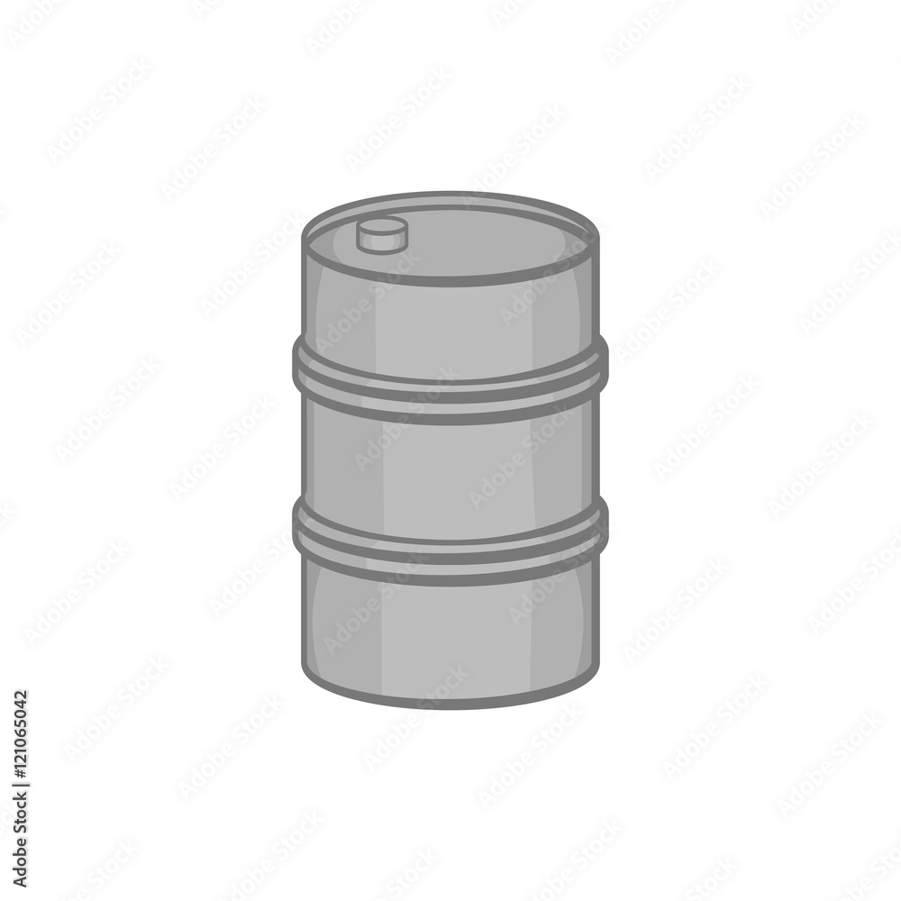 Barrel icon in black monochrome style on a white background vector illustration Barrel icon in black monochrome style on a white background vector illustration