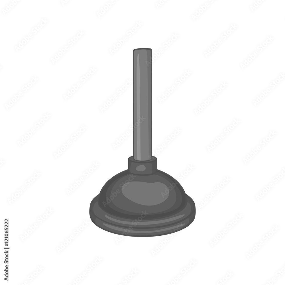 Plunger icon in black monochrome style isolated on white background. Cleaning symbol vector illustration Plunger icon in black monochrome style isolated on white background. Cleaning symbol vector illustration