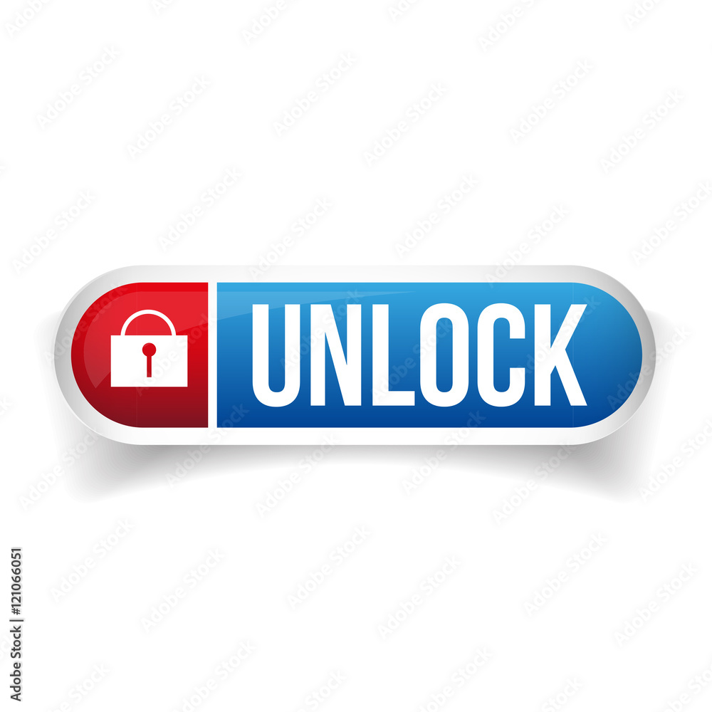 Unlock button vector Unlock button vector