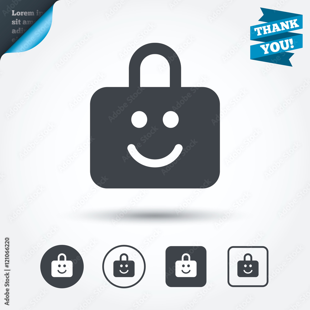 Child lock icon. Locker with smile symbol. Child lock icon. Locker with smile symbol.