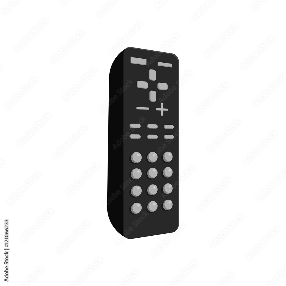 Remote icon in black monochrome style isolated on white background. Control symbol vector illustration Remote icon in black monochrome style isolated on white background. Control symbol vector illustration