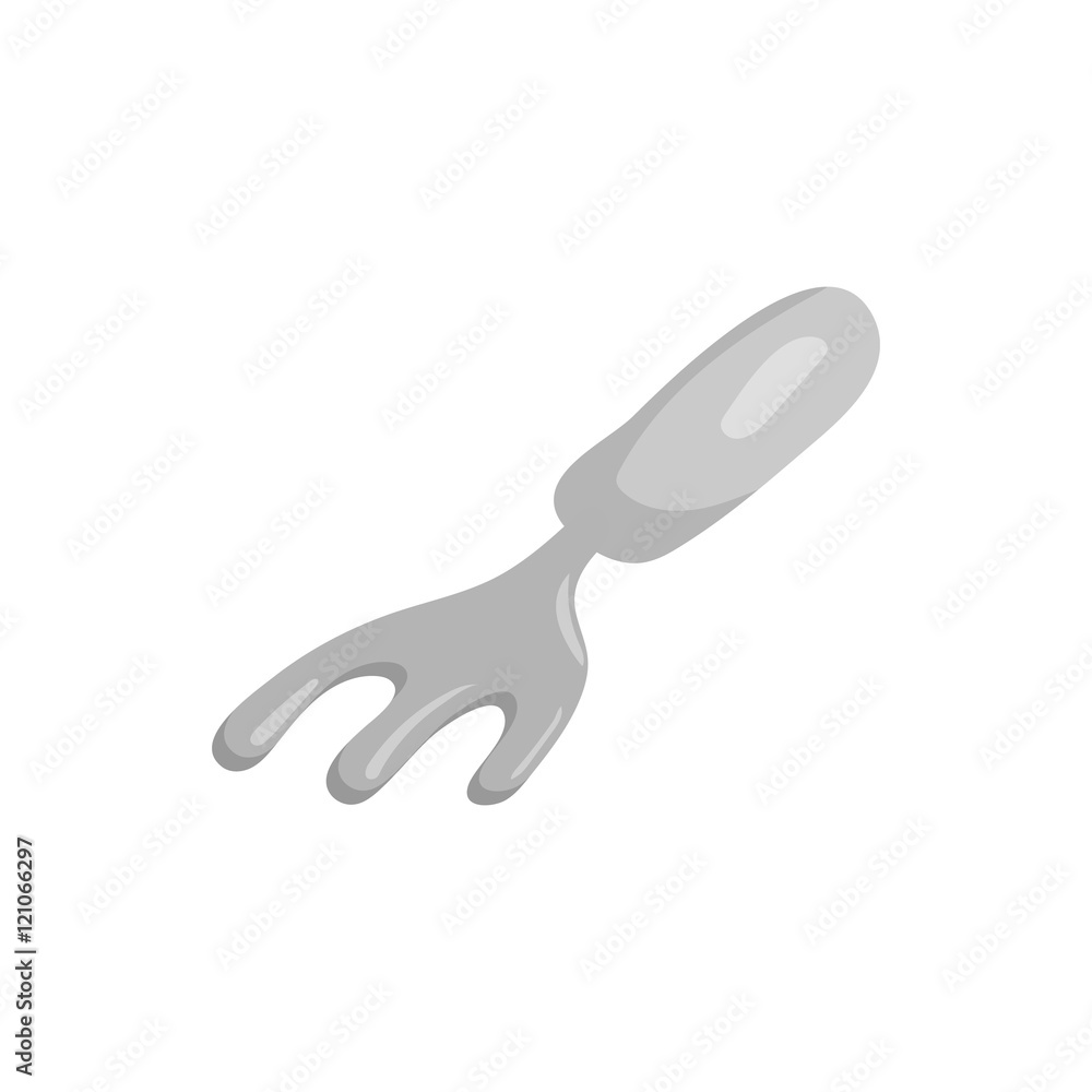 Garden forks icon in black monochrome style isolated on white background. Gardening symbol vector illustration Garden forks icon in black monochrome style isolated on white background. Gardening symbol vector illustration