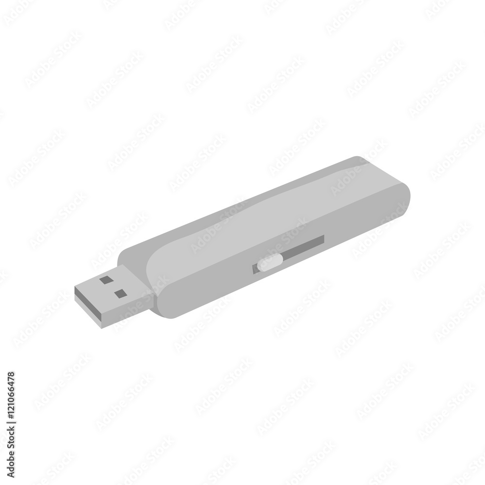 Usb flash drive icon in black monochrome style isolated on white background. Device symbol vector illustration Usb flash drive icon in black monochrome style isolated on white background. Device symbol vector illustration