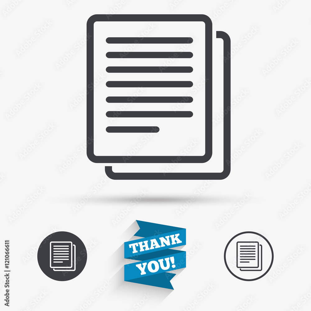 Copy file sign icon. Duplicate document symbol. Copy file sign icon. Duplicate document symbol.