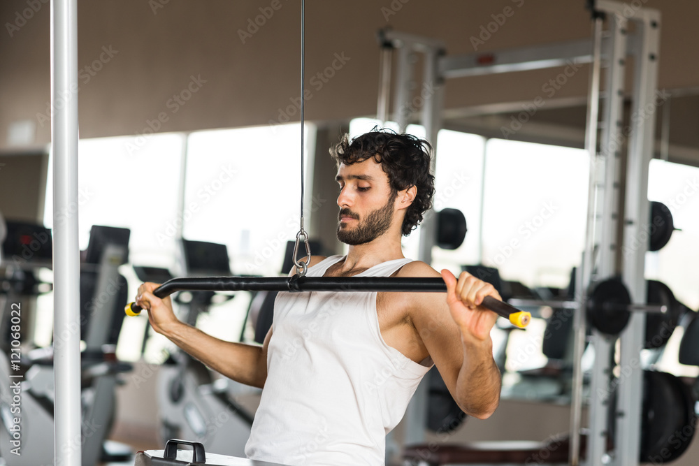 Man training in a gym Man training in a gym
