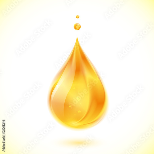 Realistic oil or honey vector drop
