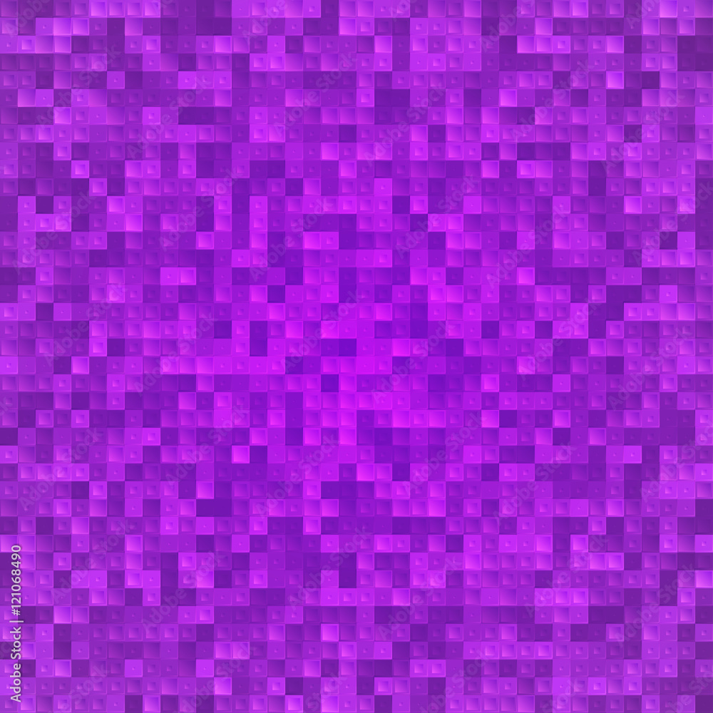 Abstract violet pixel mosaic seamless background