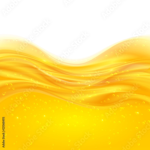 Yellow liquid oil vector background
