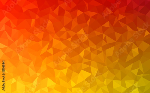 Polygonal vector mosaic - red, yellow, orange - autumn colors
