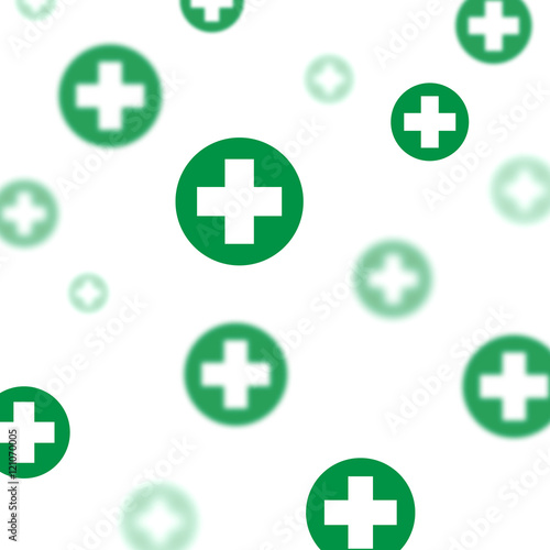 Medical background, Green crosses symbols, vector illustration design