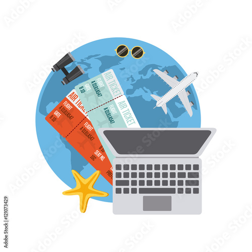 enjoy the vacations holidays vector illustration design