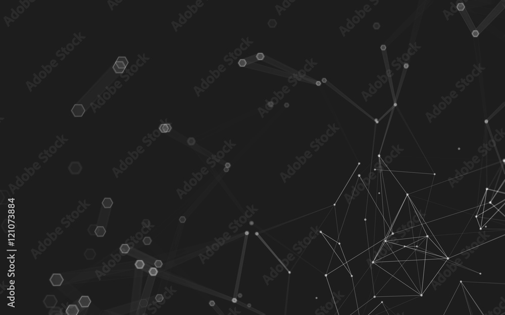 Abstract polygonal space low poly dark background, 3d rendering Abstract polygonal space low poly dark background, 3d rendering